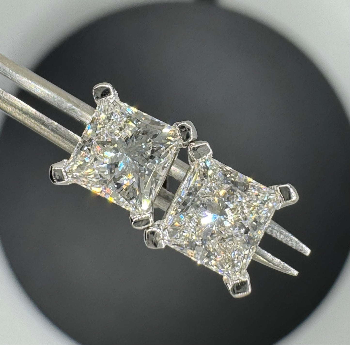Princess Cut Studs